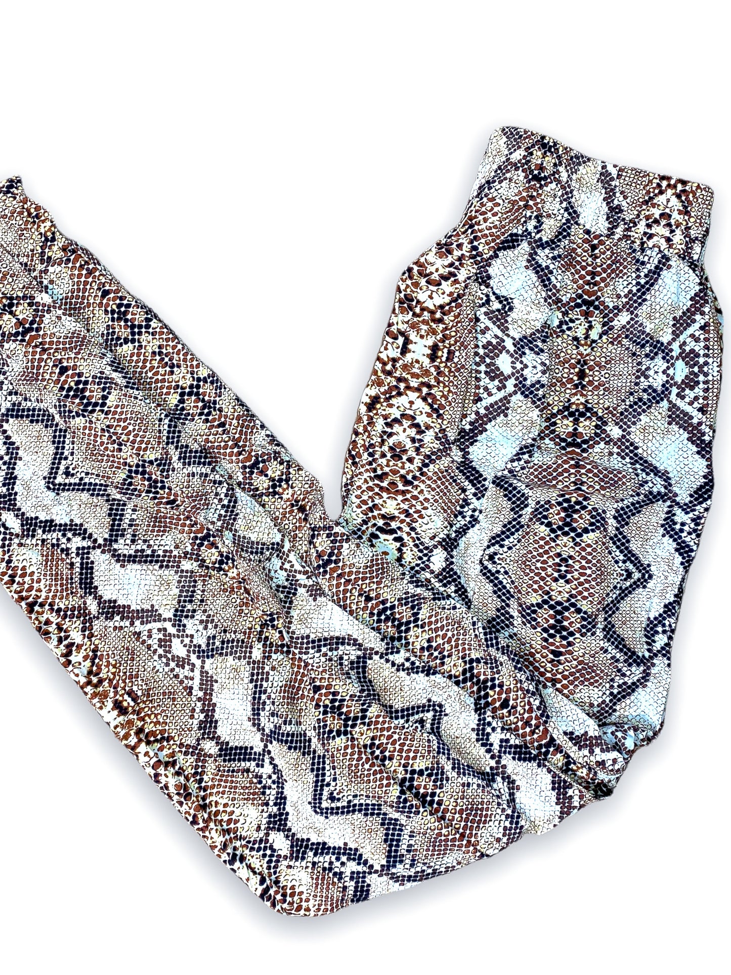 Snake print trousers — S