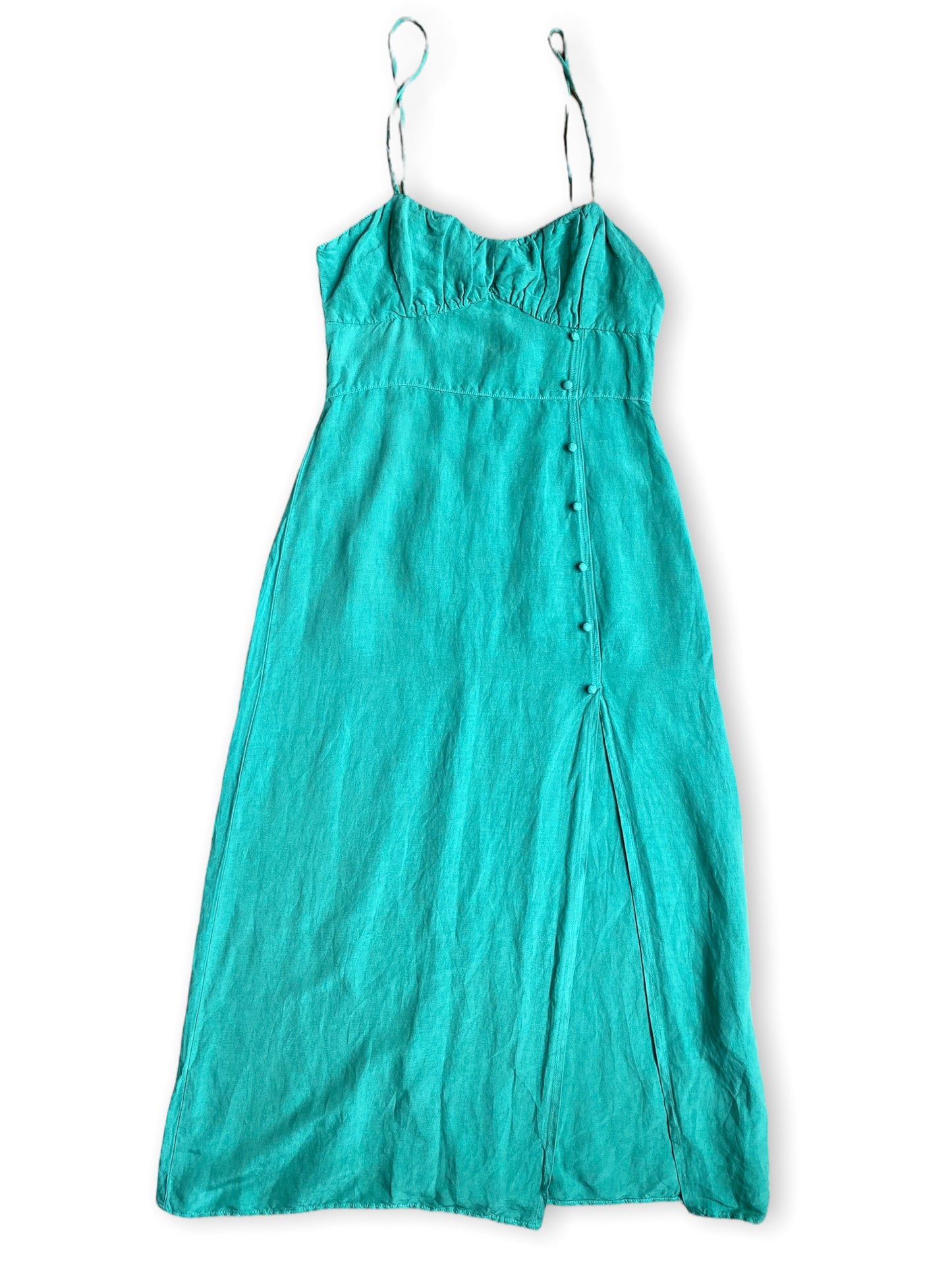 CECILIA - Green Summer Dress — S