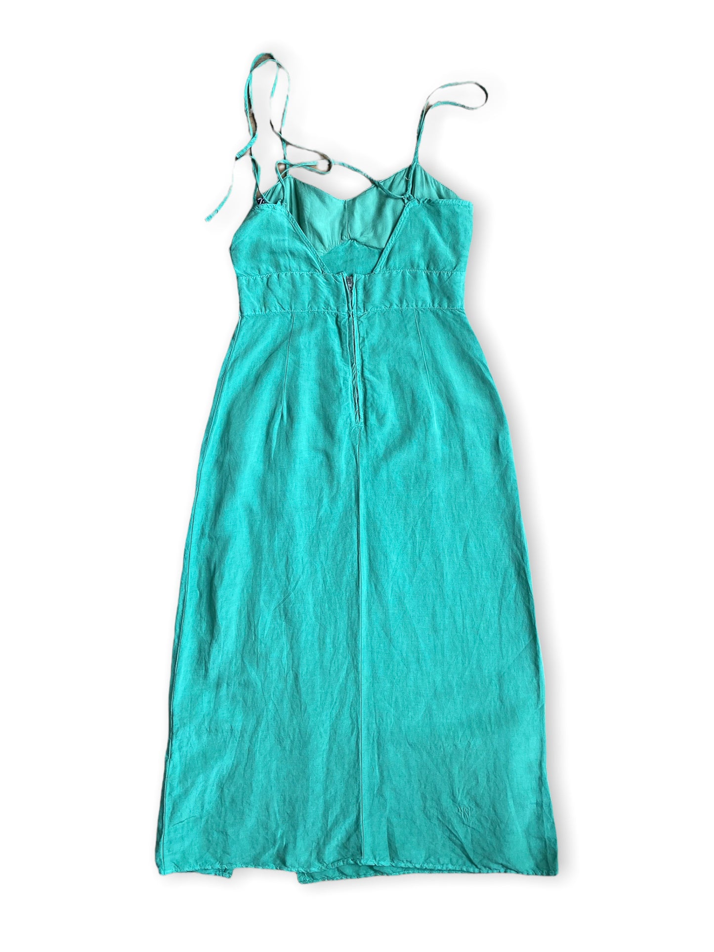 CECILIA - Green Summer Dress — S